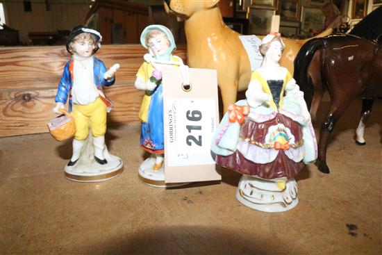 3 late 19th century ceramic figures